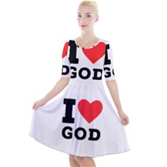 I Love God Quarter Sleeve A-line Dress by ilovewhateva