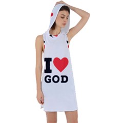 I Love God Racer Back Hoodie Dress by ilovewhateva