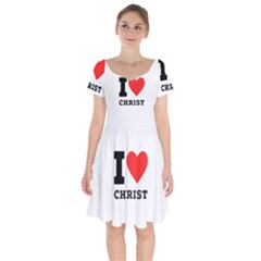 I Love Christ Short Sleeve Bardot Dress by ilovewhateva