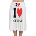 I love christ Velvet Flared Midi Skirt View1