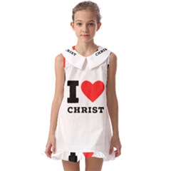 I Love Christ Kids  Pilgrim Collar Ruffle Hem Dress by ilovewhateva