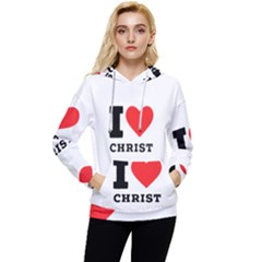 I Love Christ Women s Lightweight Drawstring Hoodie by ilovewhateva