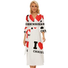 I Love Christ Midsummer Wrap Dress by ilovewhateva