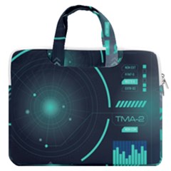 Sci Fi Computer Screen Macbook Pro 13  Double Pocket Laptop Bag by Uceng