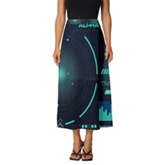 Sci Fi Computer Screen Classic Midi Chiffon Skirt by Uceng