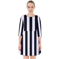 Illustration Stripes Geometric Pattern Smock Dress by Uceng