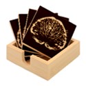 Brain Mind Technology Circuit Board Layout Patterns Bamboo Coaster Set View1