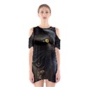 Ai Generated Cat Moon Feline Cute Shoulder Cutout One Piece Dress View1