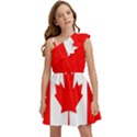 Canada Flag Canadian Flag View Kids  One Shoulder Party Dress View1