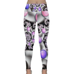 Background Fractal Annotation Sample Fantasy Lightweight Velour Classic Yoga Leggings by Ravend