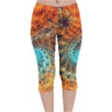 Fractal Math Abstract Mysterious Mystery Vortex Velvet Capri Leggings  View1