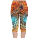 Fractal Math Abstract Mysterious Mystery Vortex Velvet Capri Leggings  View2