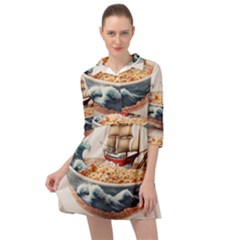 Ai Generated Noodles Pirate Chinese Food Food Mini Skater Shirt Dress by danenraven