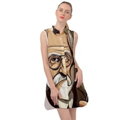 Ai Generated Psychotherapist Psychology Therapy Sleeveless Shirt Dress by danenraven