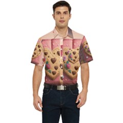 Cookies Valentine Heart Holiday Gift Love Men s Short Sleeve Pocket Shirt  by danenraven