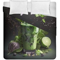 Ai Generated Drink Spinach Smooth Apple Ginger Duvet Cover Double Side (king Size) by danenraven