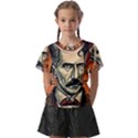 Ai Generated Nikola Tesla Tesla Nikolas Electricity Kids  Front Cut Tee View1