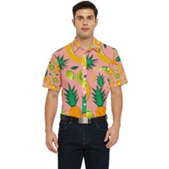 Fruits Tropical Pattern Design Art Men s Short Sleeve Pocket Shirt  by Ravend