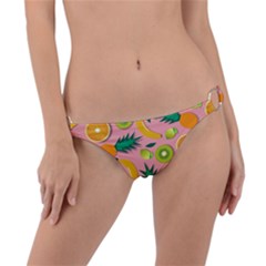 Fruits Tropical Pattern Design Art Ring Detail Bikini Bottoms by Ravend