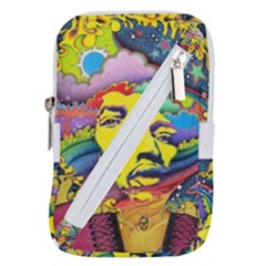 Psychedelic Rock Jimi Hendrix Belt Pouch Bag (small) by Jancukart