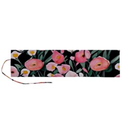 Charming Watercolor Flowers Roll Up Canvas Pencil Holder (l) by GardenOfOphir