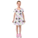 Pattern Pastel Drawing Art Kids  Short Sleeve Velvet Dress View1