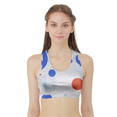 Computer Network Technology Digital Science Fiction Sports Bra With Border by Ravend