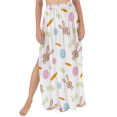 Easter Bunny Pattern Hare Easter Bunny Easter Egg Maxi Chiffon Tie-up Sarong by Ravend