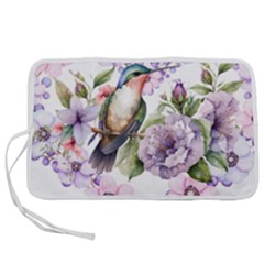 Hummingbird In Floral Heart Pen Storage Case (m) by augustinet