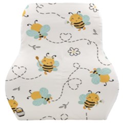 Bee Art Pattern Design Wallpaper Background Print Car Seat Back Cushion  by Ravend