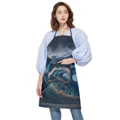 Tsunami Waves Ocean Sea Water Rough Seas 7 Pocket Apron by Ravend