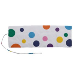 Polka Dot Roll Up Canvas Pencil Holder (m) by 8989