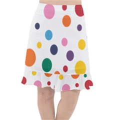 Polka Dot Fishtail Chiffon Skirt by 8989