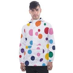 Polka Dot Men s Front Pocket Pullover Windbreaker by 8989