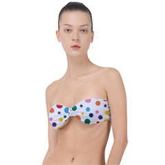 Polka Dot Classic Bandeau Bikini Top  by 8989