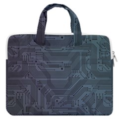 Circuit Board Circuits Mother Board Computer Chip Macbook Pro 16  Double Pocket Laptop Bag  by Ravend