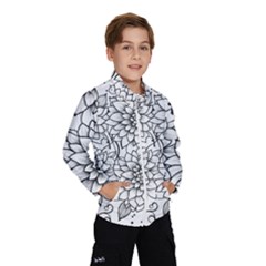 Flowers Template Line Art Pattern Coloring Page Kids  Windbreaker by Ravend