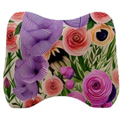 Brittle And Broken Blossoms Velour Head Support Cushion by GardenOfOphir