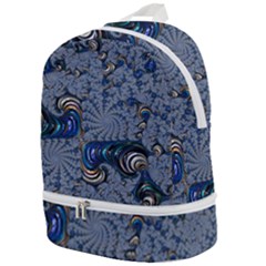 Fractal Background Pattern Texture Abstract Design Pattern Zip Bottom Backpack by Ravend