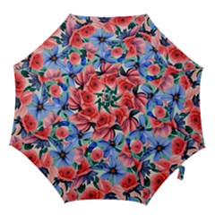 Classy Watercolor Flowers Hook Handle Umbrellas (medium) by GardenOfOphir