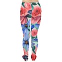 Classy Watercolor Flowers Tights View2