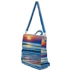 Sunset Beach Waves Crossbody Backpack by GardenOfOphir