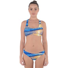 Ocean Sunset Cross Back Hipster Bikini Set by GardenOfOphir