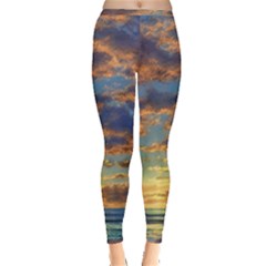 Sunrise Over The Sand Dunes Inside Out Leggings by GardenOfOphir