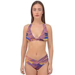 Great Sunset Double Strap Halter Bikini Set by GardenOfOphir