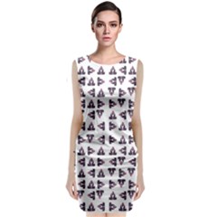 Happy Hound Funny Cute Gog Pattern Classic Sleeveless Midi Dress by dflcprintsclothing