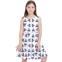 Happy Hound Funny Cute Gog Pattern Kids  Skater Dress by dflcprintsclothing