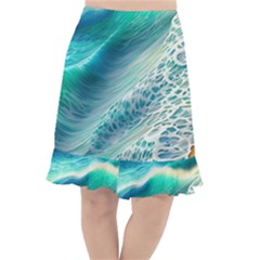 Pastel Beach Wave Fishtail Chiffon Skirt by GardenOfOphir