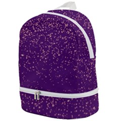 Purple Glittery Backdrop Scrapbooking Sparkle Zip Bottom Backpack by Ravend