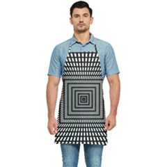 Focus Squares Optical Illusion Background Pattern Kitchen Apron by Ravend